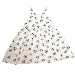 Disney Minnie Mouse Sundress Kids Size 6X Cream Polka Dot Cross Back Dress